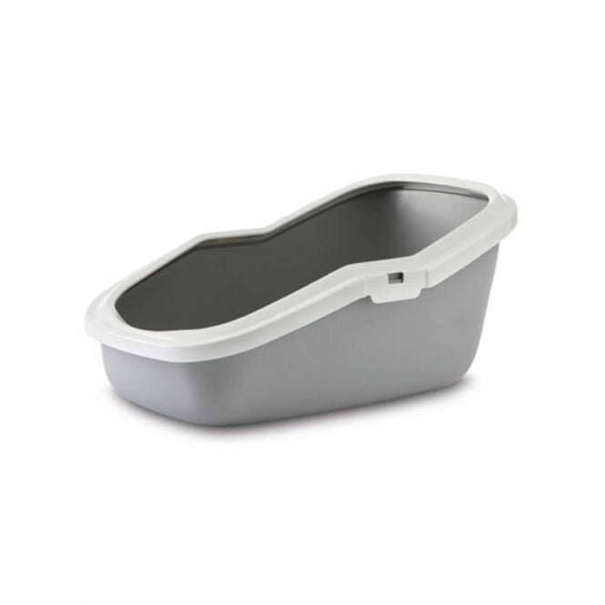 Savic Katzentoilette Aseo grau/weiß