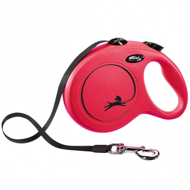 FLEXI Rollleine New CLASSIC Gurt 8 m Rot