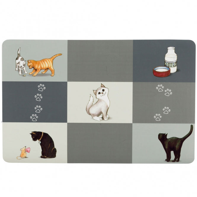 Trixie Napfunterlage Patchwork Cat 44 x 28 cm