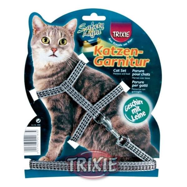 Trixie Katzen-Garnitur mit Leine reflektierend