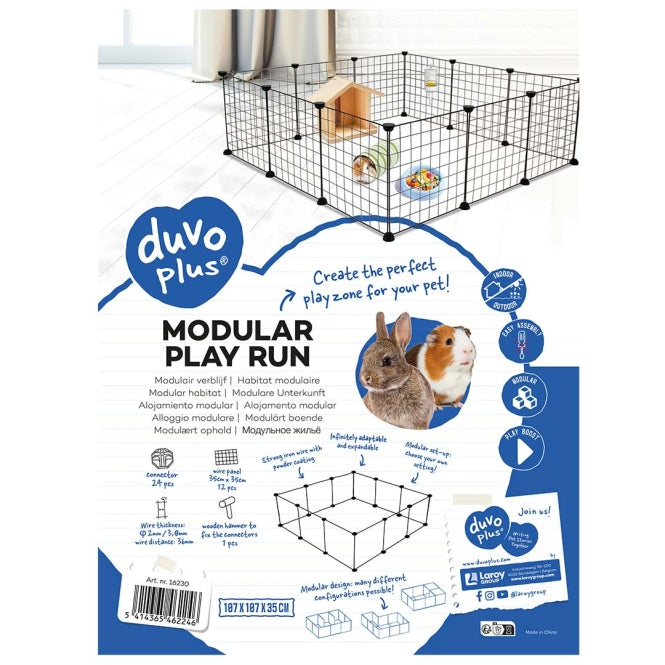 Duvoplus modulares Kleintiergehege schwarz