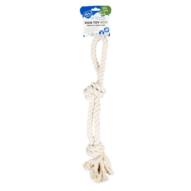 Duvoplus ECO Baumwollseil mit 2 Knoten & Schlaufe - weiss