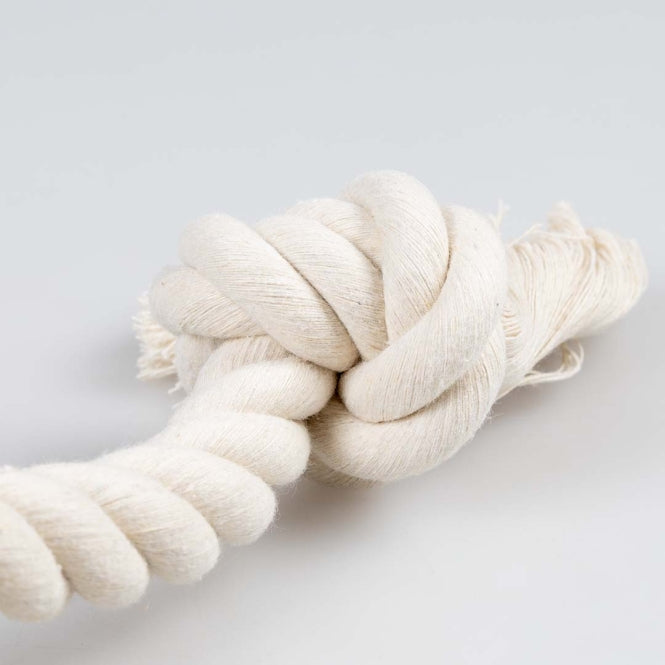 Duvoplus ECO Baumwoll-Tau mit 2 Knoten - weiss