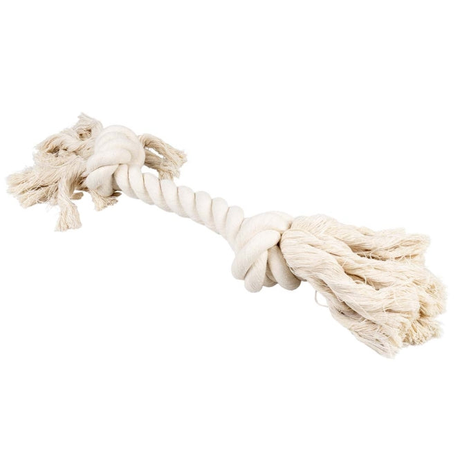 Duvoplus ECO Baumwoll-Tau mit 2 Knoten - weiss
