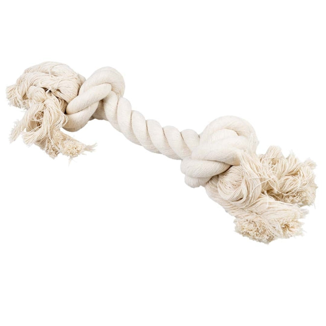 Duvoplus ECO Baumwoll-Tau mit 2 Knoten - weiss