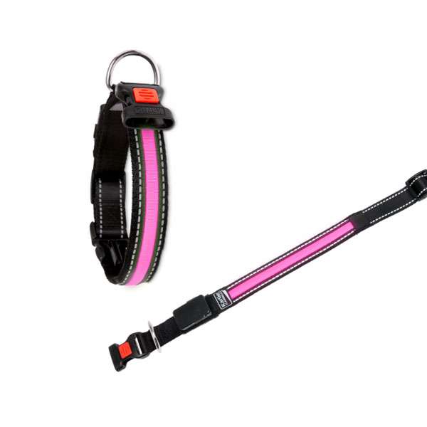 Karlie Flamingo oLED Halsband mit USB Ladegerät Pink